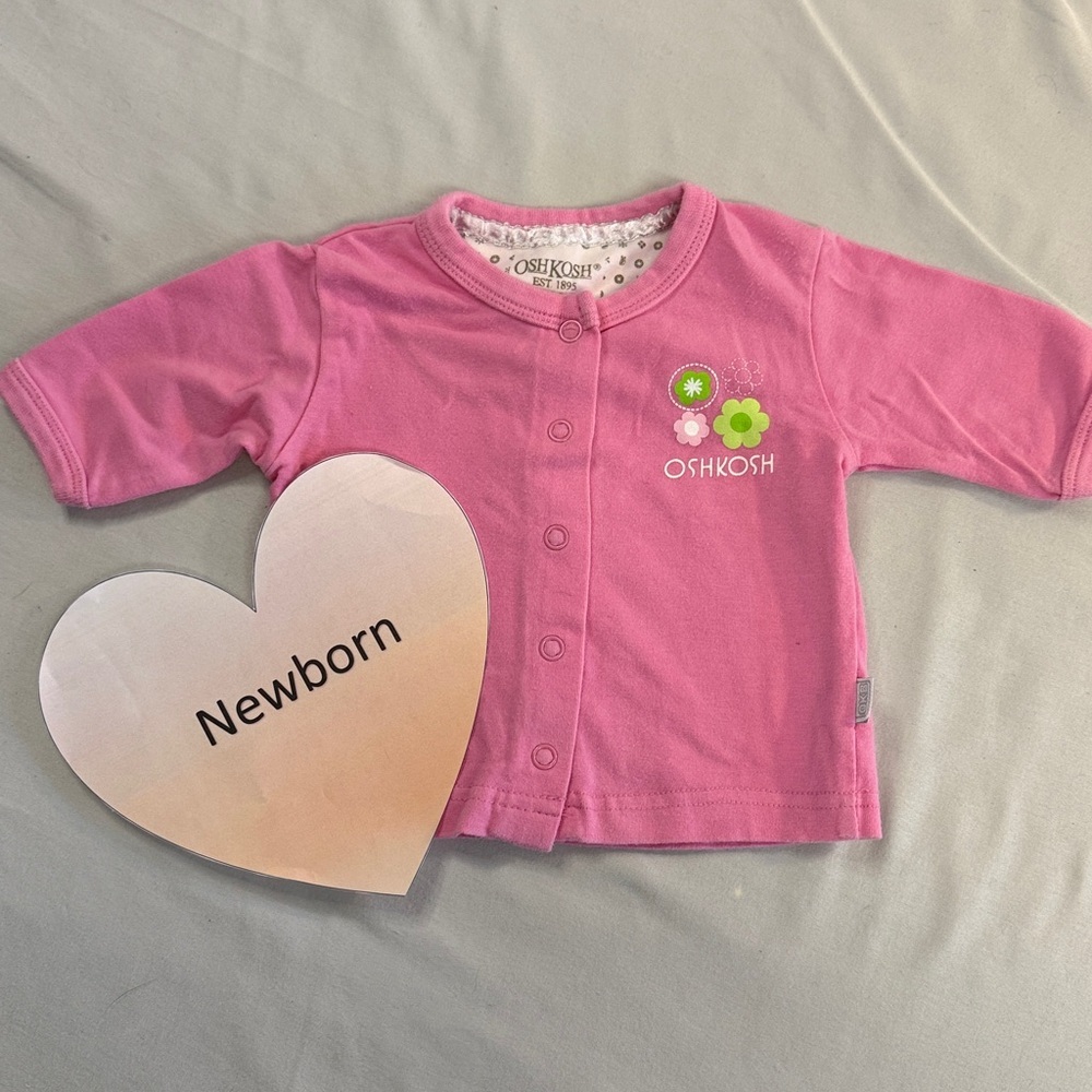 OshKosh B'gosh Pink Newborn Cardigan sweater